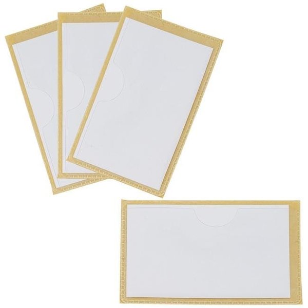 Coolcrafts 3 x 5 in. Label Pockets with Adhesive Backing; Clear - Pack of 4 CO1628163